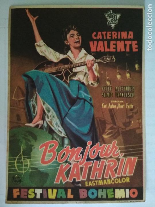 Kino: FOLLETO DE CINE, BONJOUR KATHRIN , ORIGINAL, SIN PUBLICIDAD