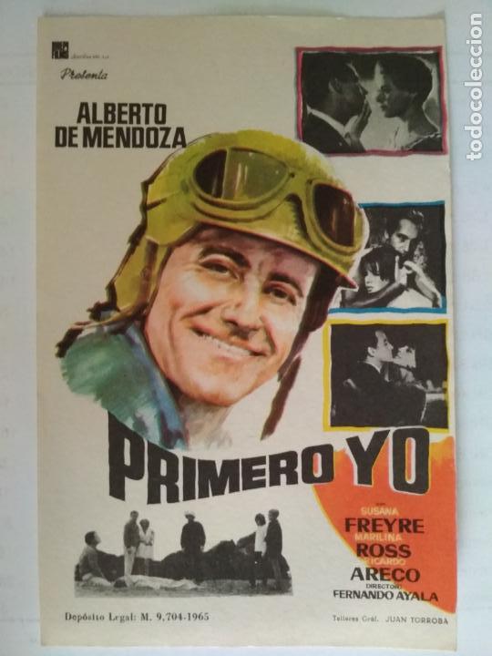 Kino: FOLLETO DE CINE, PRIMERO YO , ORIGINAL, SIN PUBLICIDAD