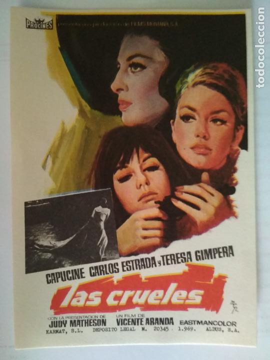 Cinema: FOLLETO DE CINE, LAS CRUELES , ORIGINAL, SIN PUBLICIDAD