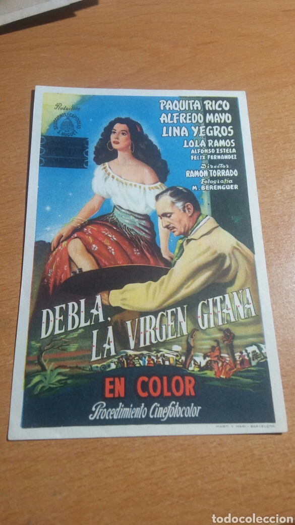 Cine: Programa de mano con publicidad debla la virgen Gitana - Foto 1