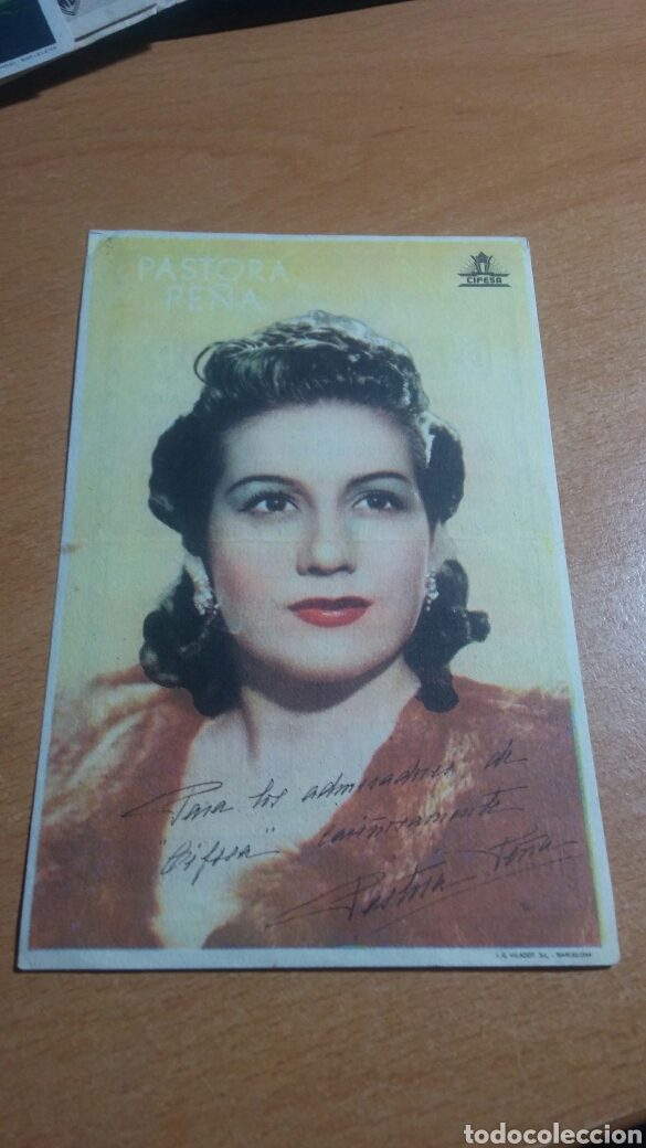 Cine: Programa de mano con publicidad pastora pe&ntilde;a - Foto 1