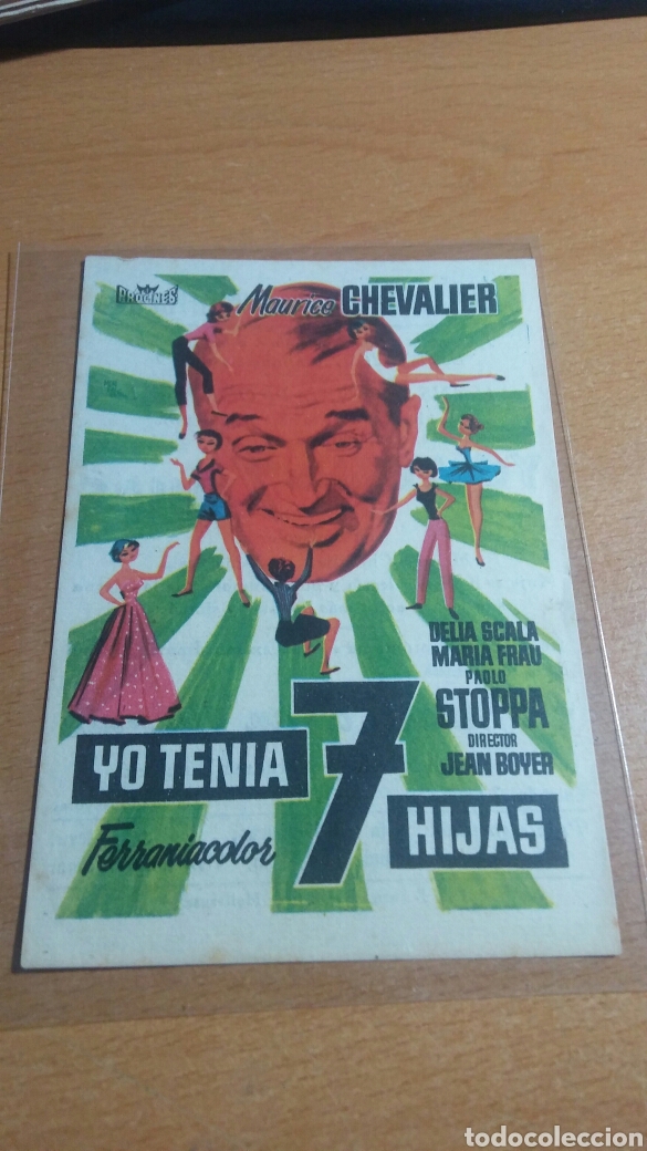 Cine: Programa de mano con publicidad yo tenia 7 hijas - Foto 1