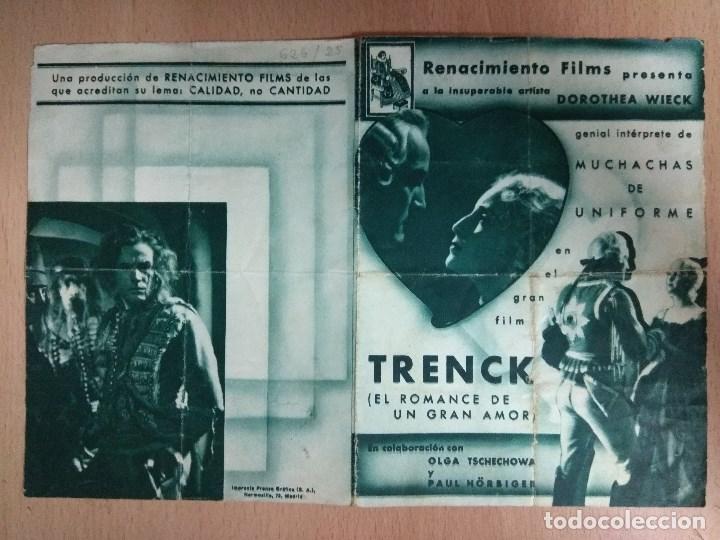 Cine: TRENCK , EL ROMANCE DE UN GRAN AMOR - PROGRAMA DOBLE DE CINE - Foto 1