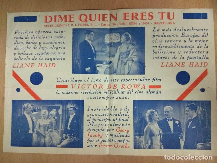 Cine: DIME QUIEN ERES TU . PROGRAMA DOBLE DE CINE - Foto 2