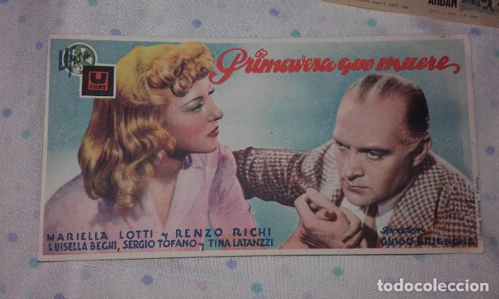 Folhetos de m&atilde;o de filmes antigos de cinema: PRIMAVERA QUE MUERE - RECREATIVO