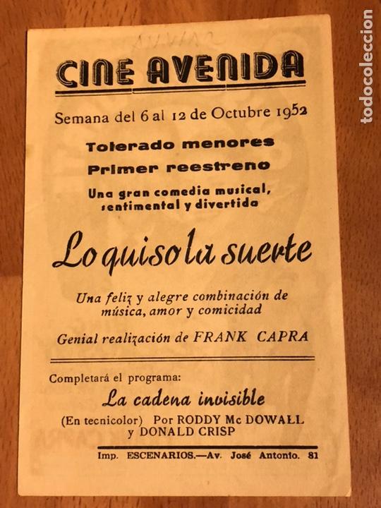 Cine: Programa cifesa la quiso la suerte.bing crosby.frank capra - Foto 2