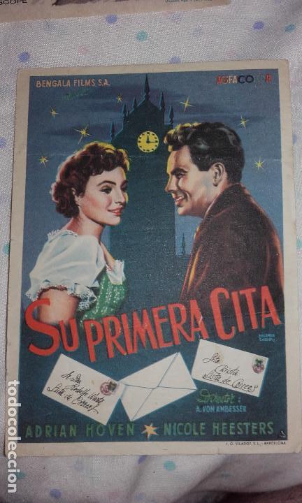 Folhetos de m&atilde;o de filmes antigos de cinema: SU PRIMERA CITA