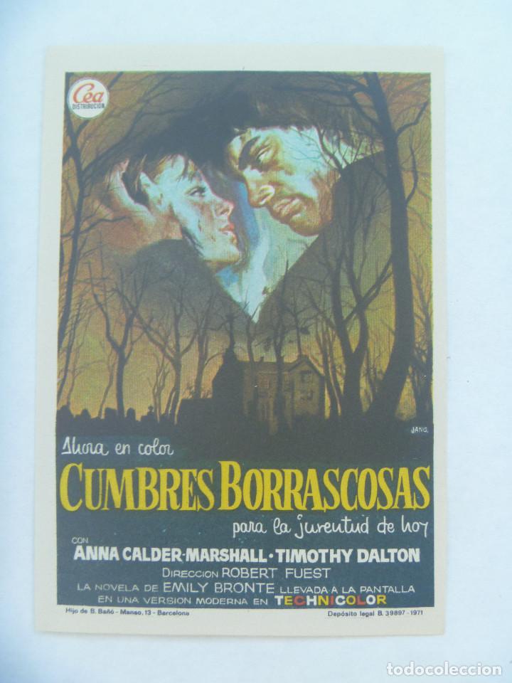 Cine: FOLLETO DE MANO : CUMBRES BORRASCOSAS . 1971