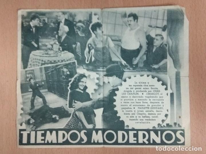 Cine: TIEMPOS MODERNOS - PROGRAMA DOBLE DE 1936 - Foto 3