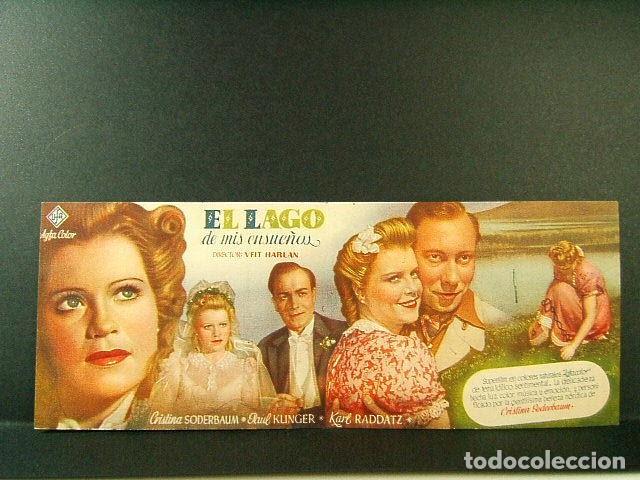 Cinema: EL LAGO DE MIS ENSUE&Ntilde;OS-CINE FAMILIAR-GERONA-VEIT HARLAN-CRISTINA SODERBAUM-PAUL KLINGER-1946-PERFEC
