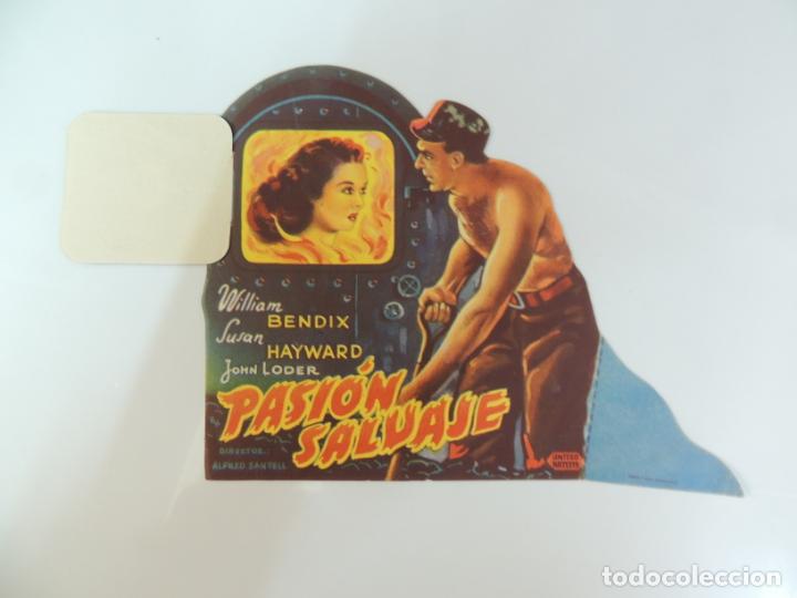 Foglietti di film di film antichi di cinema: pasin salvaje - folleto mano troquelado - william bendix susan hayward cepicsa impreso