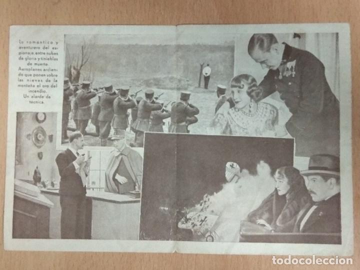 Cine: ESPIAS EN ACCION (1936) - PROGRAMA DE MANO DOBLE CON PUBLICIDAD. - Foto 2