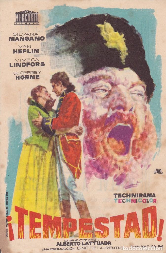 Kino: &iexcl;Tempestad! con Silvana Mangano, Van Heflin,a&ntilde;o 1961 en cine teatro pricipal