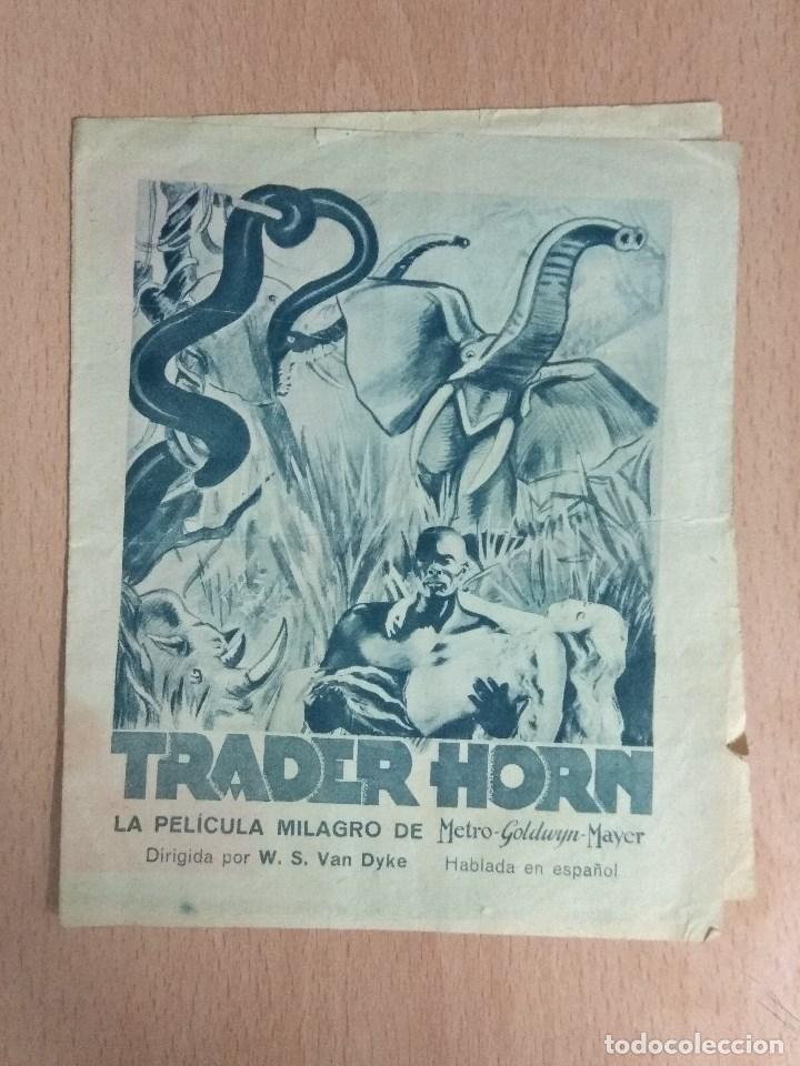 Cine: TRADER HORN - PROGRAMA DE MANO DOBLE SIN PUBLICIDAD - Foto 1