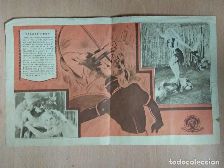 Cine: TRADER HORN - PROGRAMA DE MANO DOBLE SIN PUBLICIDAD - Foto 2