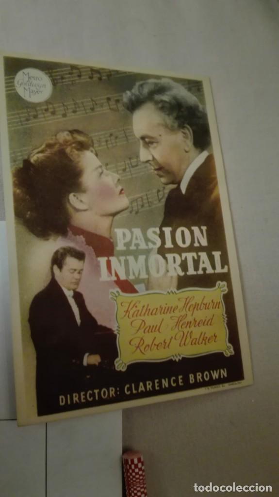 Kino: -72519 PROSPECTO PEL&Iacute;CULA PASION INMORTAL, CON KATHARINE HEPBURN, SIN PUBLICIDAD, CINE