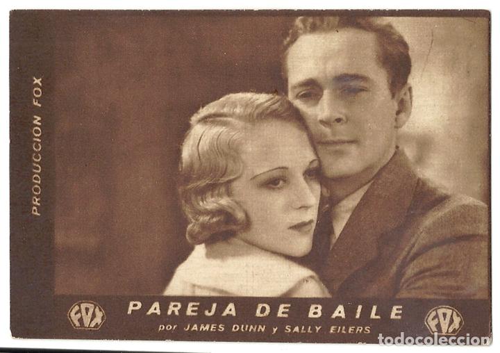 Cine: PTEB 038 PAREJA DE BAILE PROGRAMA TARJETA FOX JAMES DUNN SALLY EILERS - Foto 1