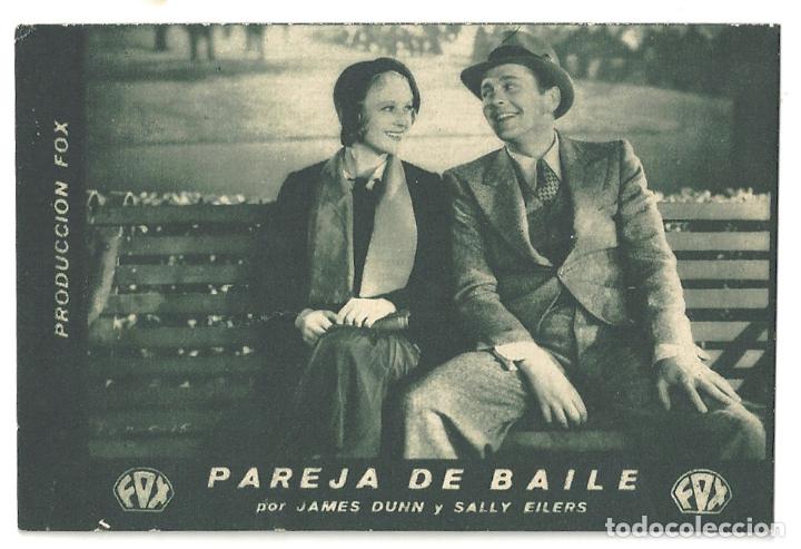 Cine: PTEB 038 PAREJA DE BAILE PROGRAMA TARJETA FOX JAMES DUNN SALLY EILERS - Foto 1