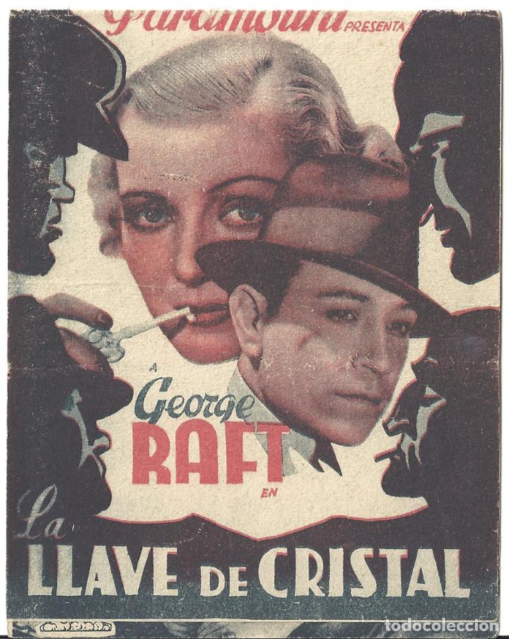 Cine: PTCC 024 LA LLAVE DE CRISTAL PROGRAMA DOBLE PARAMOUNT GEORGE RAFT EDWARD ARNOLD RAY MILLAND - Foto 1