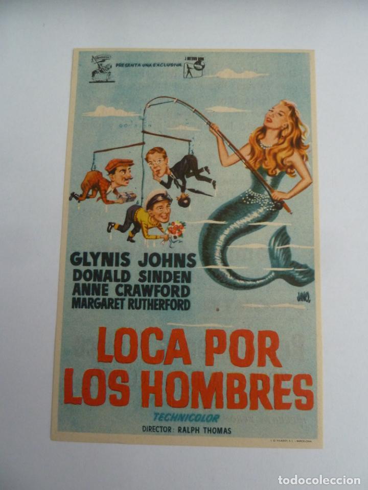 Cinema: loca por los hombres folleto de mano original cine impreso perfecto estado