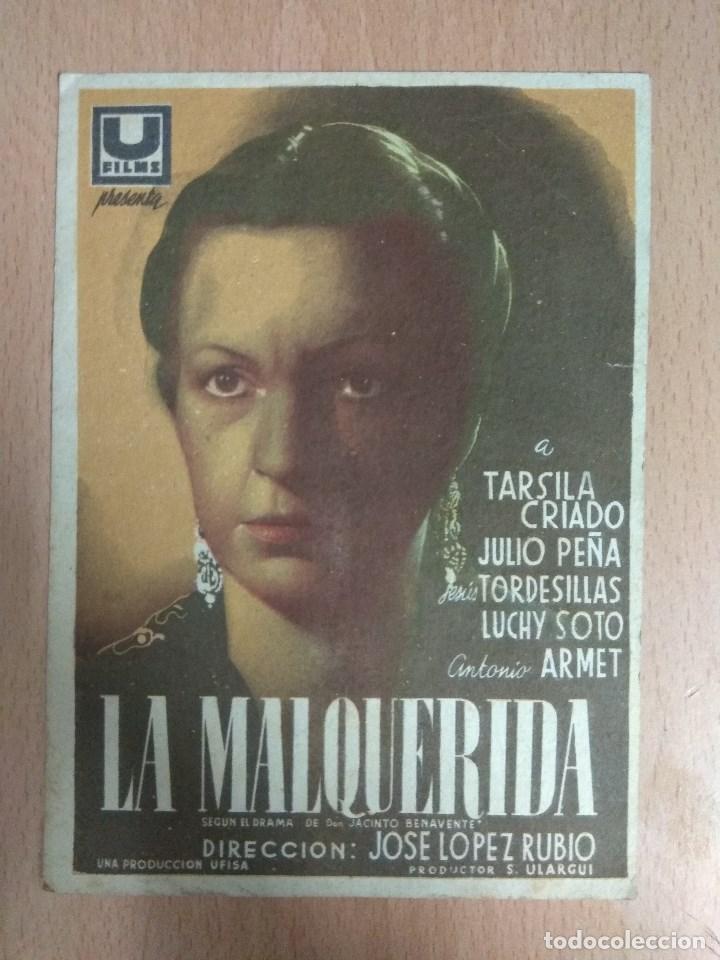 Cine: LA MALQUERIDA 1941 - PROGRAMA DE MANO FORMATO GRANDE CON PUBLICIDAD - Foto 1