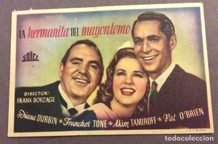 Cinema: FOLLETO DE MANO LA HERMANITA DEL MAYORDOMO. PUBLICIDAD MONUMENTAL CINEMA