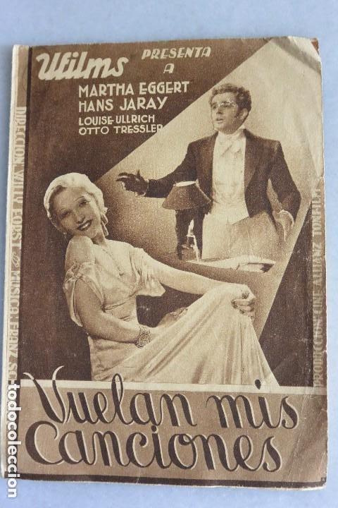 Cine: PROGRAMA CINE DOBLE VUELAN MIS CANCIONES.1934 - Foto 1