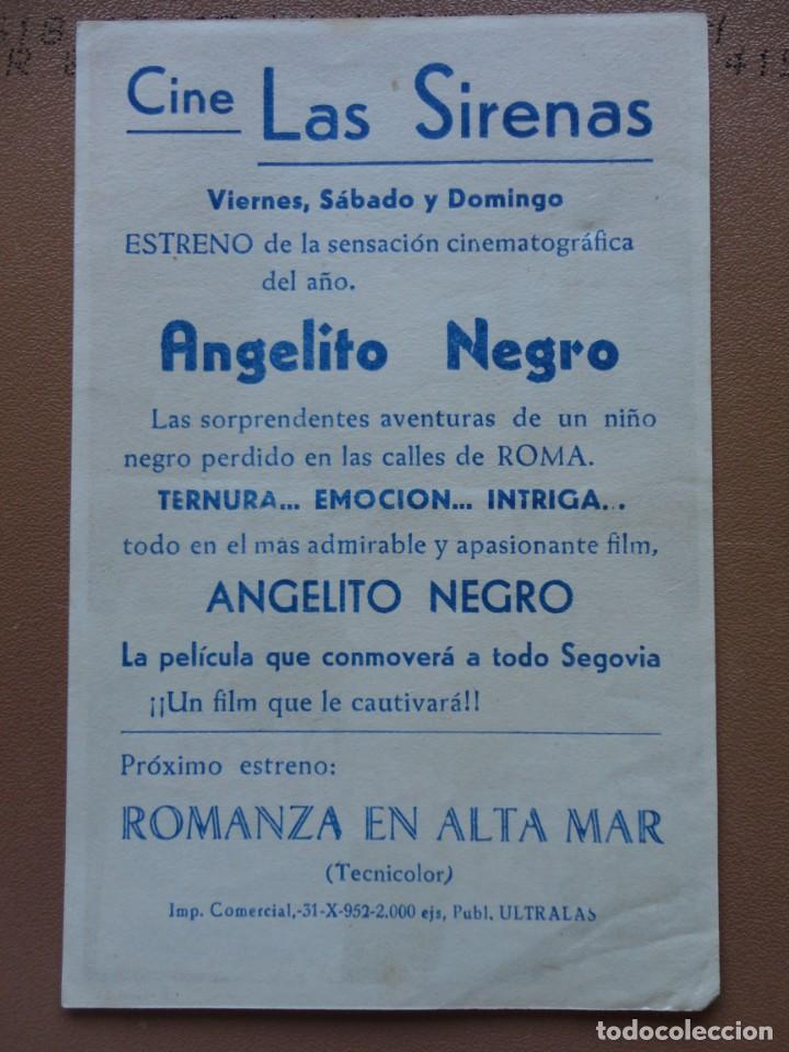 Cine: ANGELITO NEGRO - 1952 - Foto 2
