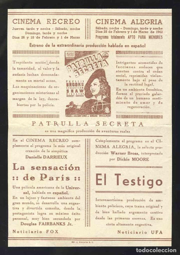 Cine: Programa de cine local: Patrulla secreta - Foto 1