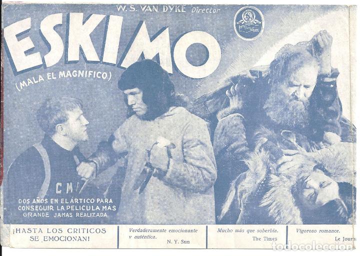 Cine: PTEB 042 ESKIMO PROGRAMA DOBLE MGM MALA W.S. VAN DYKE - Foto 1