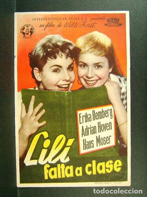 Cinema: LILI FALTA A CLASE-CINE ESPLAI-AMETLLA DE MEROLA-WILLI YORST-ERIKA REMBERG-L'AMETLLA-1960-PERFECTO.