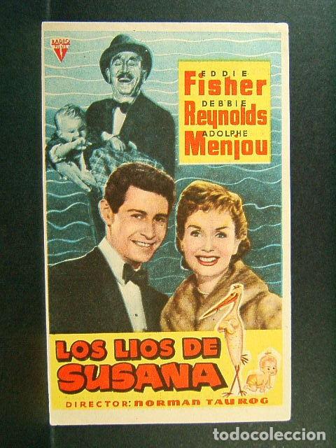 Folhetos de m&atilde;o de filmes antigos de cinema: LOS LIOS DE SUSANA-FORTUNY FEMINA-BLANES-NORMAN TAUROG-EDDIE FISHER-DEBBIE REYNOLDS-(1956)-PERFECTO.