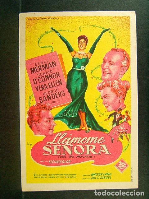 Cine: LLAMEME SE&Ntilde;ORA-ARENAS-LICEO-ALBENIZ-ALBORAYA-GAYARRE-WALTER LANG-ETHEL MERMAN-SOLIGO-1955-PERFECTO.