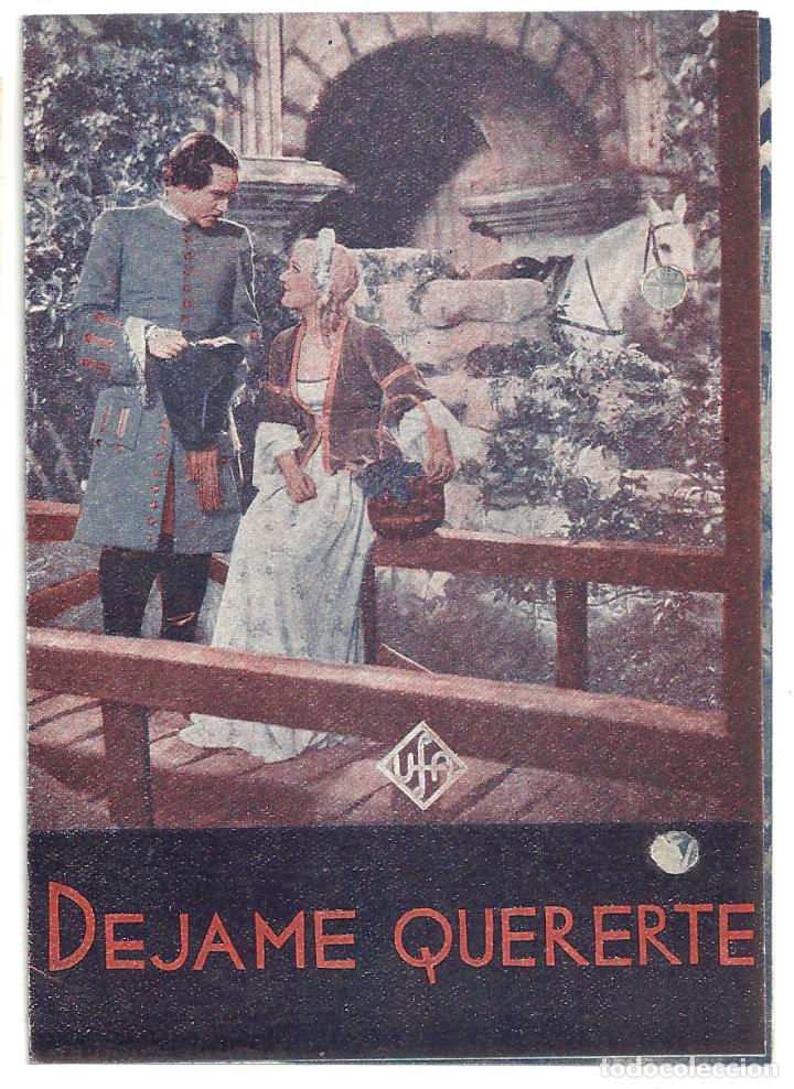 Cine: PTEB 044 DEJAME QUERERTE PROGRAMA DOBLE ACE WILLY FRITSCH TRUDE MARLEN - Foto 1