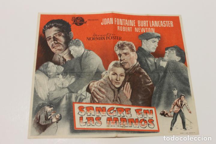 Cine: PROGRAMA DOBLE, SANGRE EN LAS MANOS, BURT LANCASTER Y JOAN FONTAINE - Foto 1