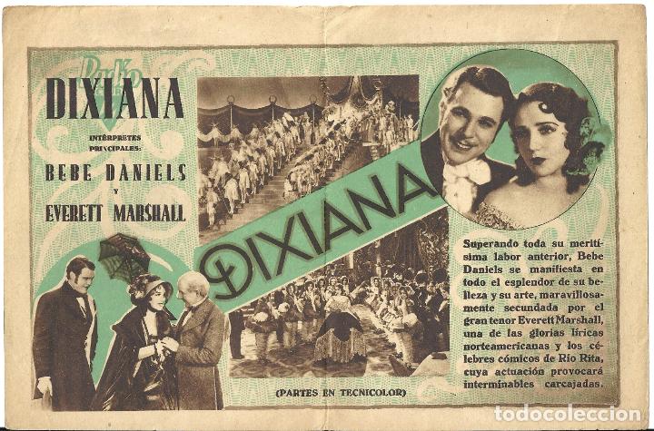 Cine: PTEB 045 DIXIANA PROGRAMA DOBLE CINAES BEBE DANIELS - Foto 2