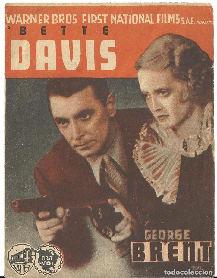 Cine: PTEB 045 EL AGENTE ESPECIAL PROGRAMA DOBLE WARNER BETTE DAVIS GEORGE BRENT - Foto 1