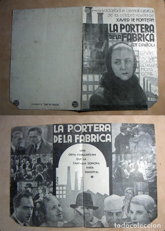 Cine: PROGRAMA DE MANO LA PORTERA DE LA FABRICA - Foto 1