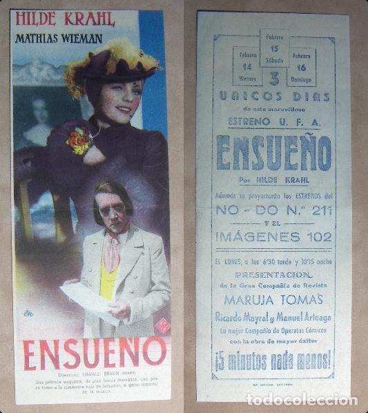 Cine: PROGRAMA DE MANO ENSUE&ntilde;O - Foto 1