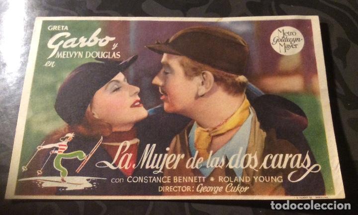 Folhetos de m&atilde;o de filmes antigos de cinema: FOLLETO DE MANO LA MUJER DE LAS DOS CARAS. PUBLICIDAD CINE VERSALLES
