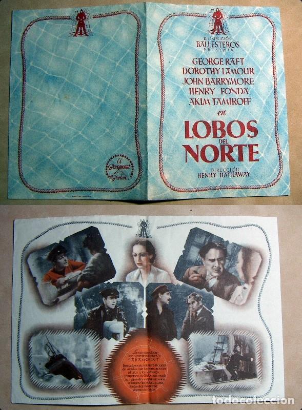 Cine: PROGRAMA DE MANO LOBOS DEL NORTE. DOBLE SIN PUBLICIDAD - Foto 1