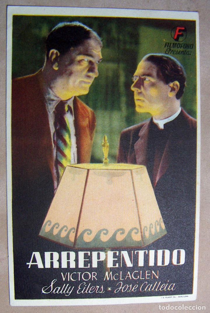  Flyers Publicitaires de films Anciens: PROGRAMA DE MANO ARREPENTIDO SIN PUBLICIDAD