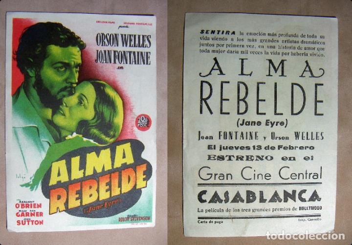 Cine: PROGRAMA DE CINE ALMA REBELDE PUBLICIDAD GRAN CINE CENTRAL - Foto 1