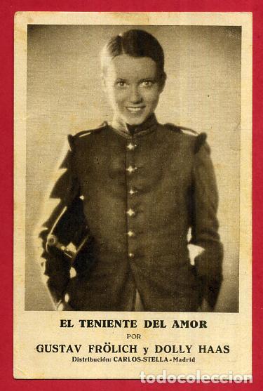 Folhetos de m&atilde;o de filmes antigos de cinema: EL TENIENTE DEL AMOR , TARJETA , ORIGINAL , PM10909