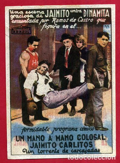 Folhetos de m&atilde;o de filmes antigos de cinema: JAIMITO CONTRA DINAMITA , ARAJOL , SENCILLO , ORIGINAL , PM10937