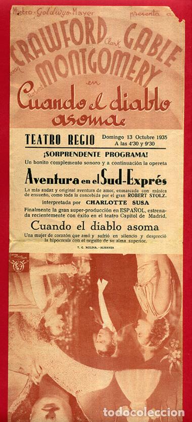 Cine: CUANDO EL DIABLO ASOMA , DOBLE , ORIGINAL , PM10999 - Foto 2