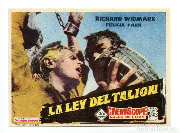 Cine: LA LEY DEL TALI&Oacute;N, con Richard Widmark. S/I. - Foto 1