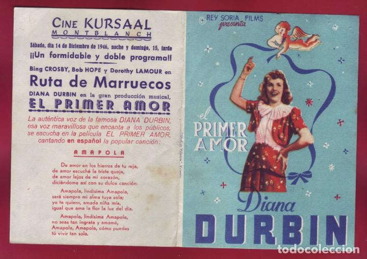 Cine: PROGRAMA DE MANO - EL PRIMER AMOR - DIANA DURBIN - Foto 1