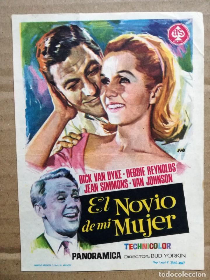 Folhetos de m&atilde;o de filmes antigos de cinema: EL NOVIO DE MI MUJER, CON JEAN SIMMONS-CINE MONUMENTAL MATARO.