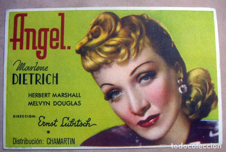  Foglietti di film di film antichi di cinema: PROGRAMA DE CINE ANGEL SIN PUBLICIDAD